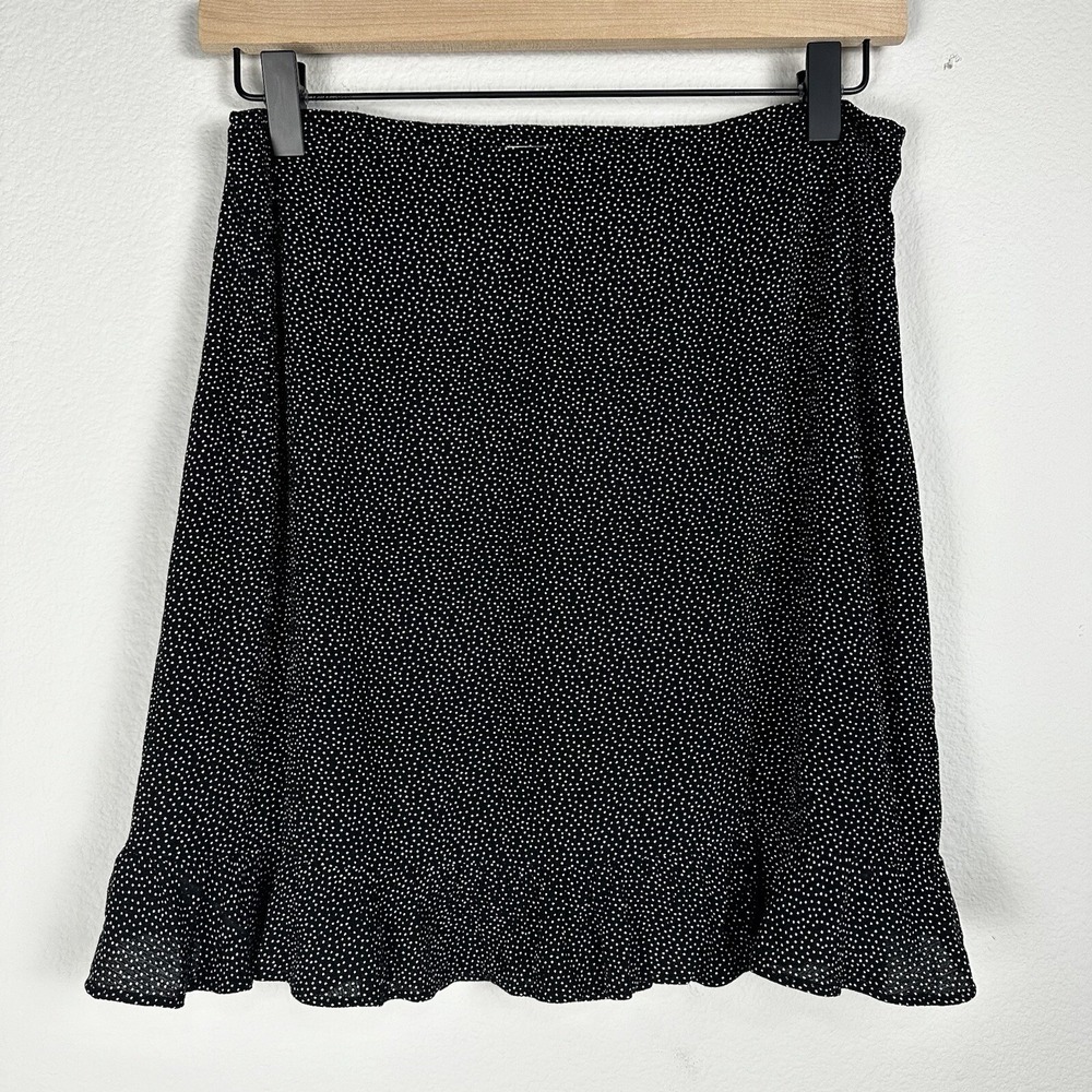 Abercrombie & Fitch Black‎ Polka Dot Skirt Small A-Line Mini Casual Minimalist